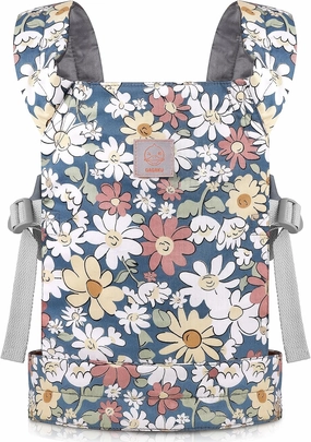 GAGAKU Baby Doll Carrier Kids Toy Baby Carrier Dolls Toy Baby Doll Sling Reborn Baby Doll Carrier with Adjustable Straps for Stuffed Animal Doll Accessories - Gray - Smiling Daisies