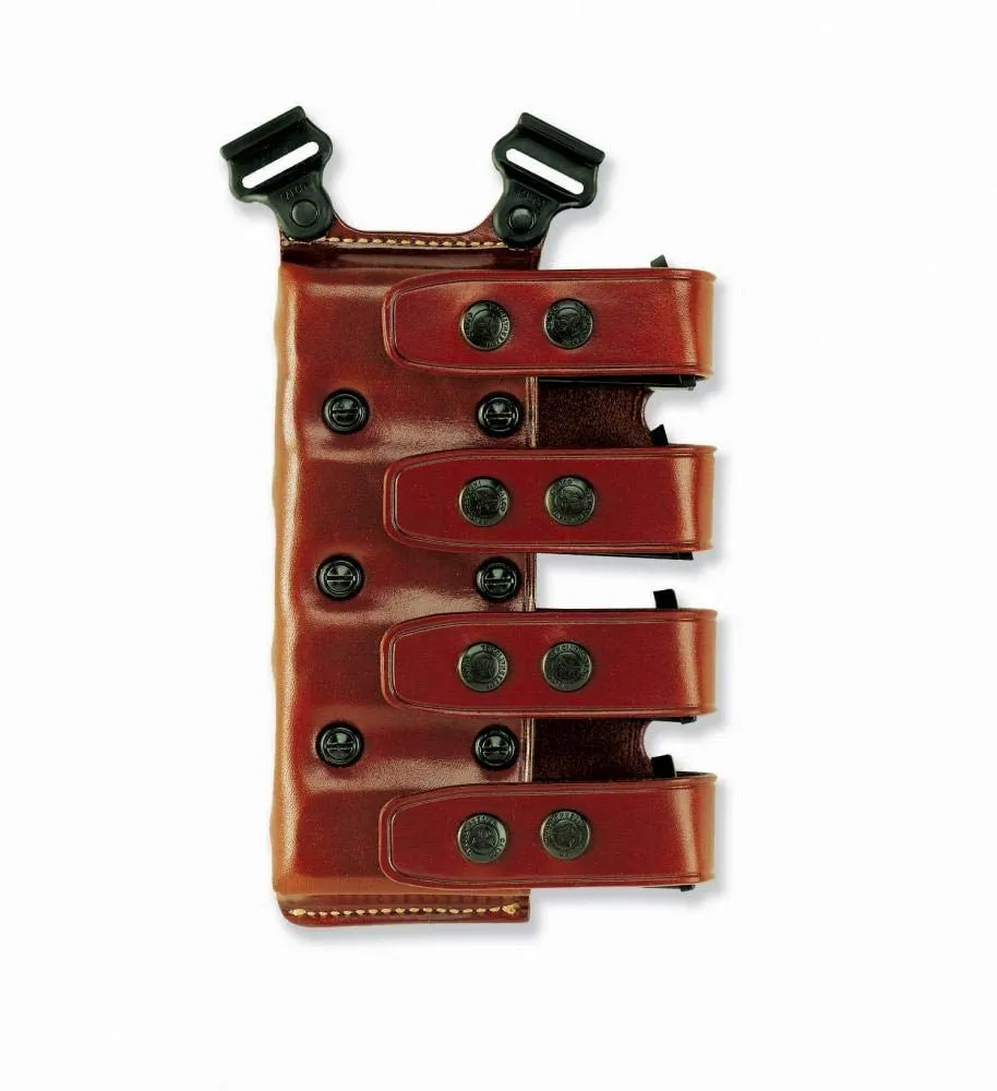 Galco Quad Magazine Carrier, Ambidextrous, Tan - Staggered .40 Polymer Pistol Magazine - QCL24