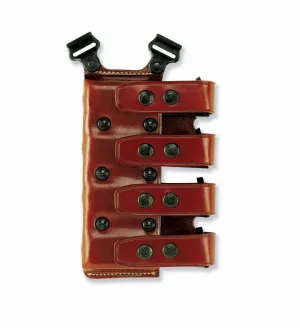 Galco Quad Magazine Carrier, Ambidextrous, Tan - Staggered .40 Polymer Pistol Magazine - QCL24