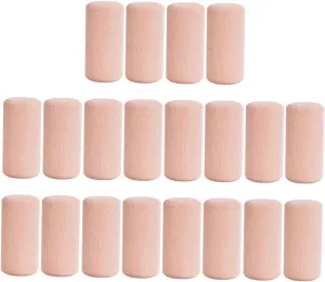 GALPADA 20Pcs Beech Granule Blocks Cylinder Block for Educational Building for Creative Play and DIY Craft Projects Smooth Sturdy