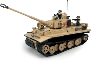 General Jim's Deluxe Edition Tiger 131 WW2 German Tiger I Tank – 1,018-Piece Military Brick Model with Rotating Turret & Detailed Tracks – Compatible with Major Brands – Historical Collector Set