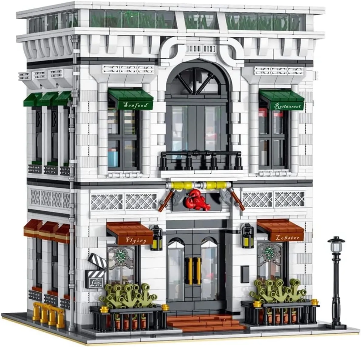 General Jim's Modular City Building Set – Lobster Seafood Restaurant Edition - MOC City Alternative Brick Set