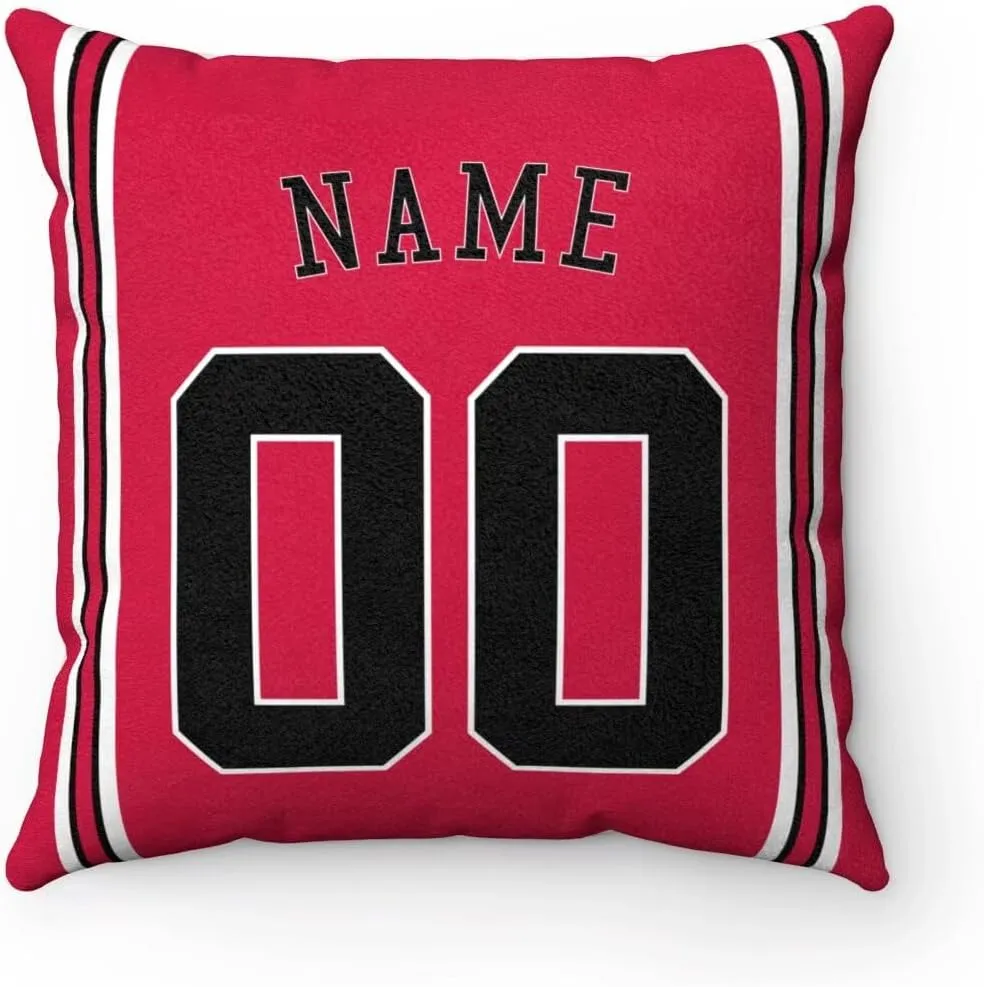 Generic Chicago Pillow Throw pillow Customized Any Name & Number Gifts for Men Women Youth, 1 Pack