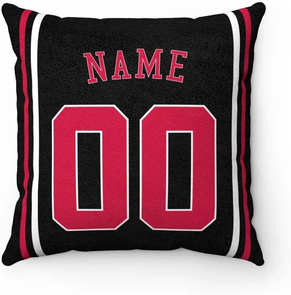Generic Chicago Pillow Throw pillow Customized Any Name & Number Gifts for Men Women Youth, 1 Pack