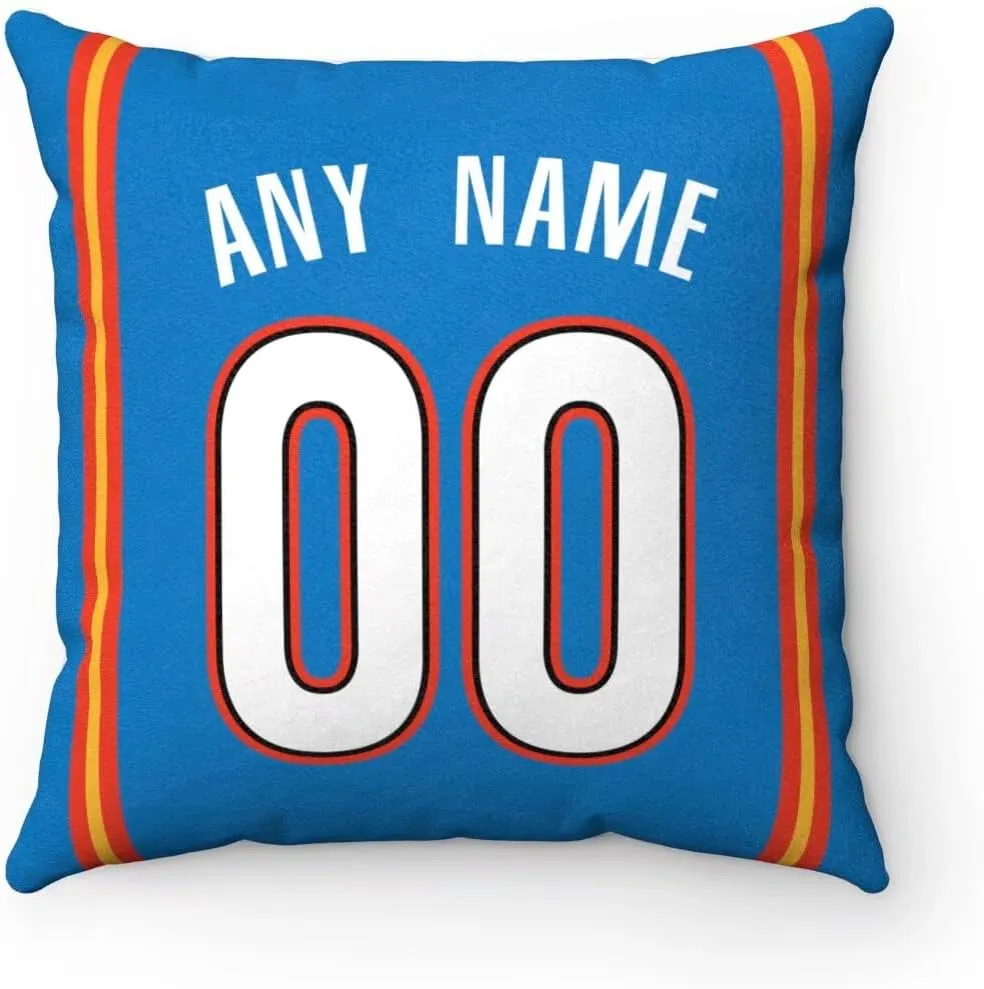 Generic Oklahoma City Pillow Throw pillow Customized Any Name & Number Gifts for Men Women Youth, 1 Pack