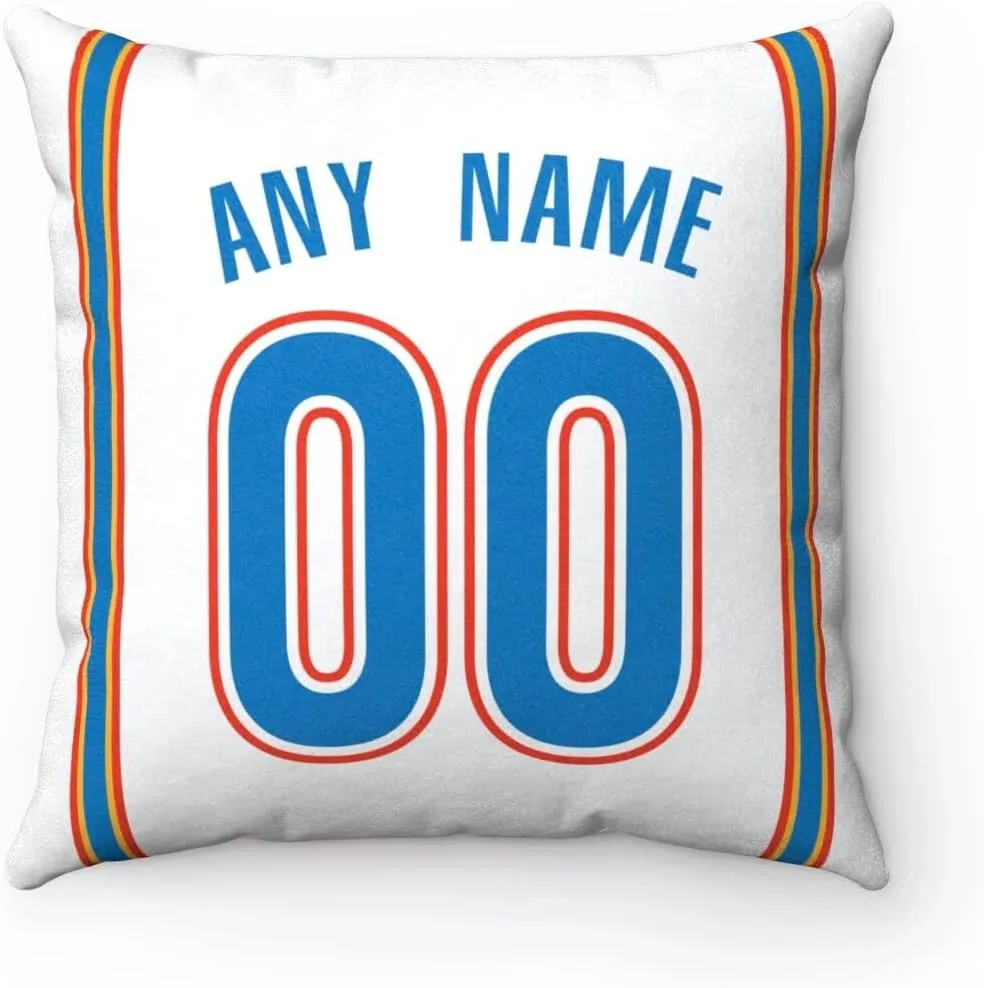 Generic Oklahoma City Pillow Throw pillow Customized Any Name & Number Gifts for Men Women Youth, 1 Pack
