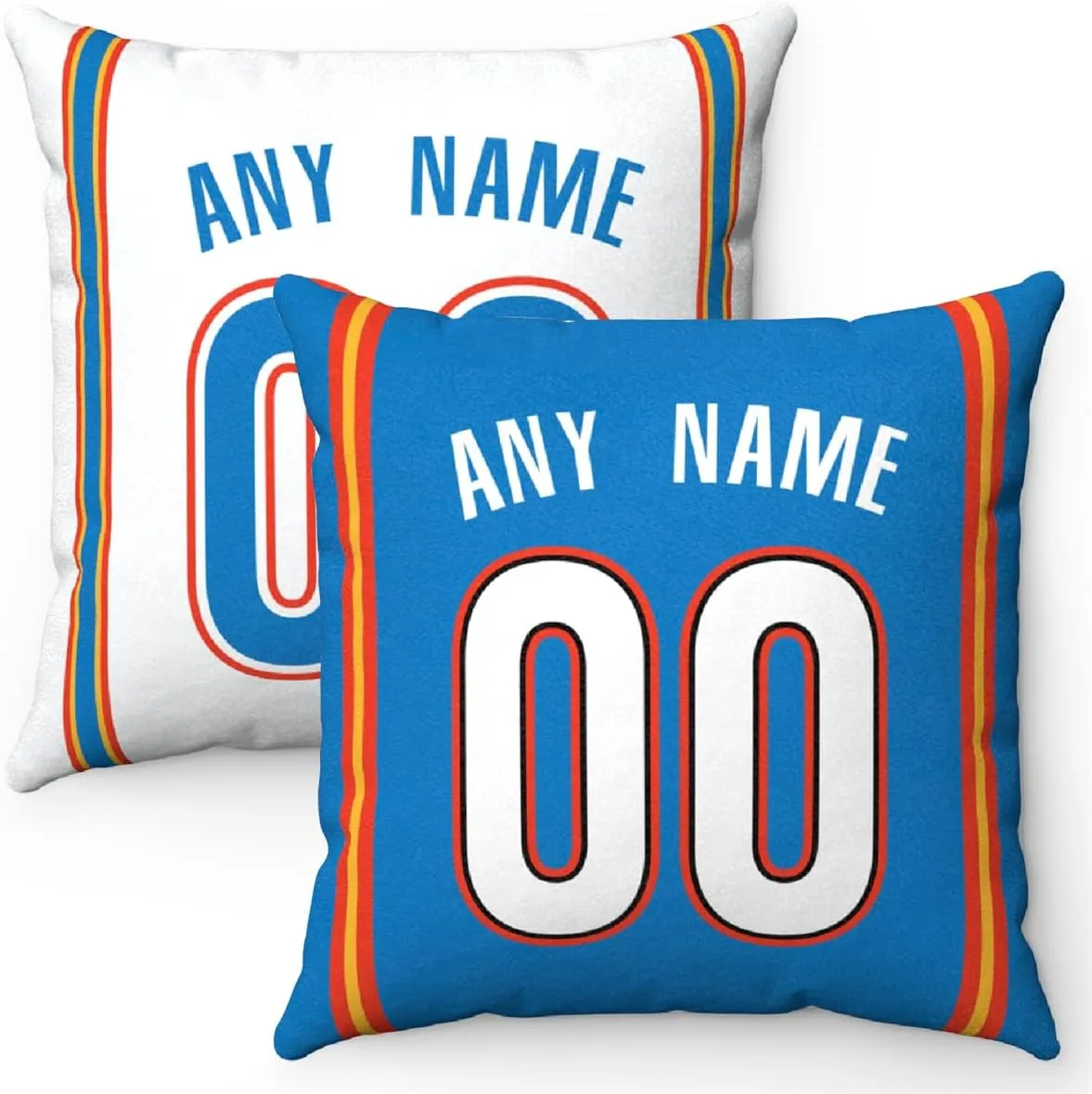 Generic Oklahoma City Pillow Throw pillow Customized Any Name & Number Gifts for Men Women Youth, 1 Pack