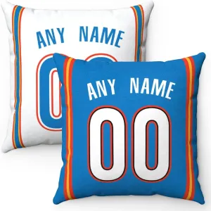 Generic Oklahoma City Pillow Throw pillow Customized Any Name & Number Gifts for Men Women Youth, 1 Pack