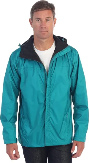 Gioberti Men's Waterproof Rain Jacket With Mesh Lining and Carrying Bag