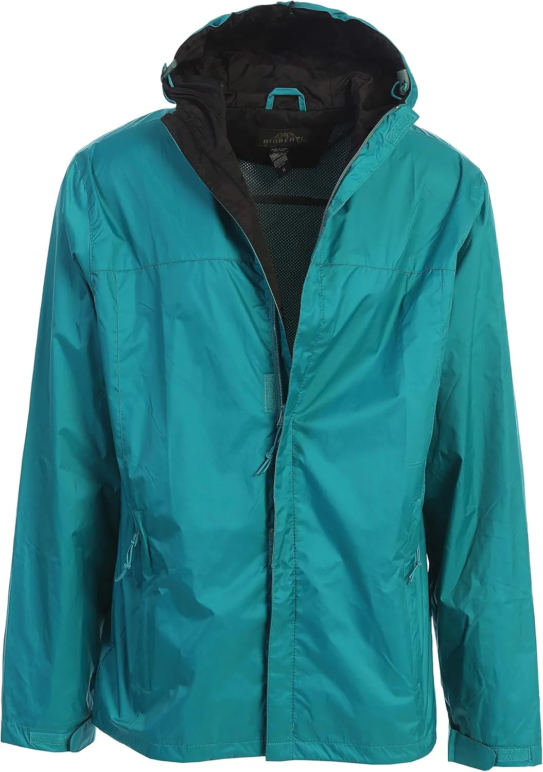 Gioberti Men's Waterproof Rain Jacket With Mesh Lining and Carrying Bag