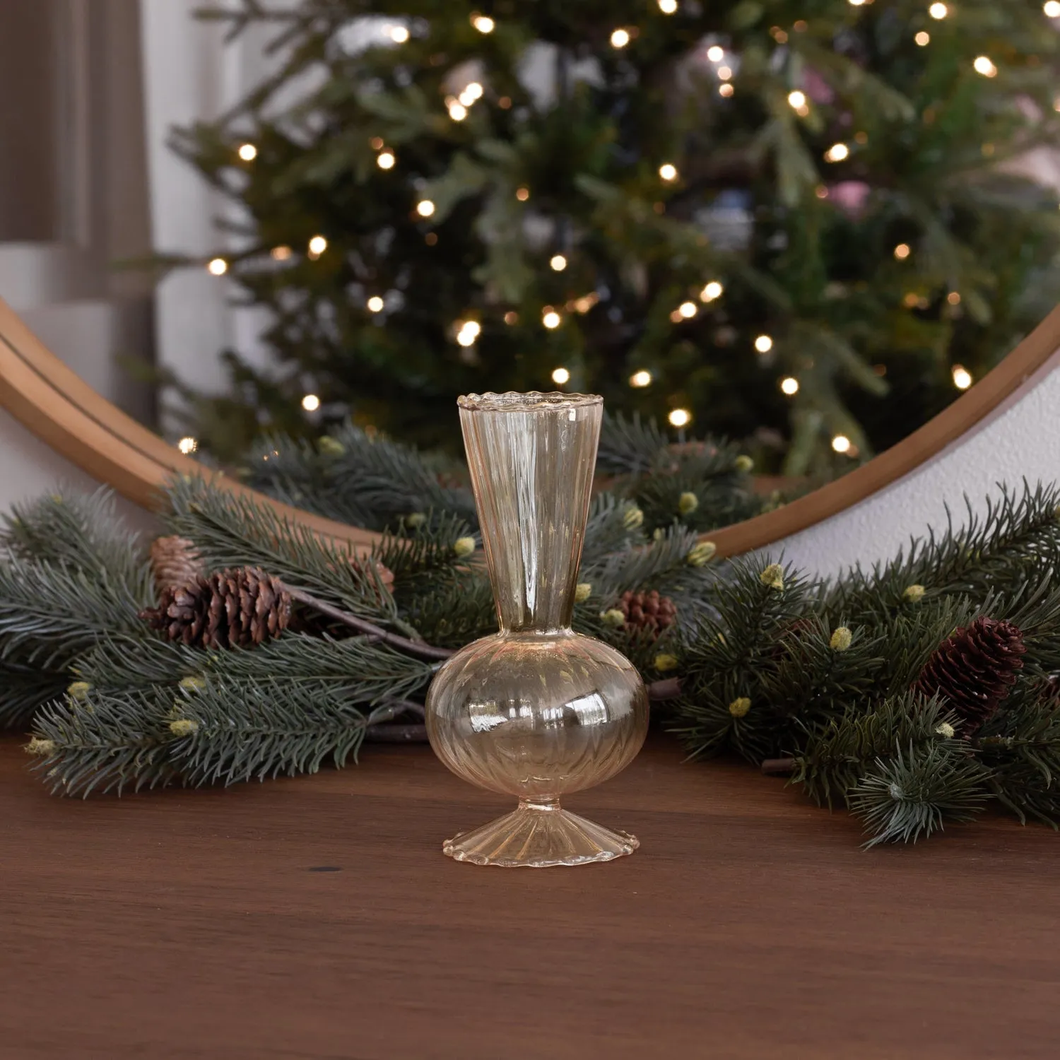 GLASS Cambridge Beth 6" Bud Vase Set of 2 (Champagne)