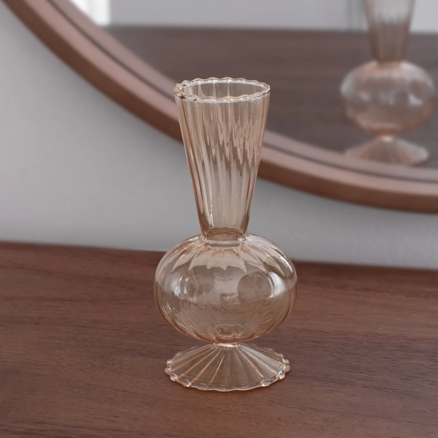GLASS Cambridge Beth 6" Bud Vase Set of 2 (Champagne)
