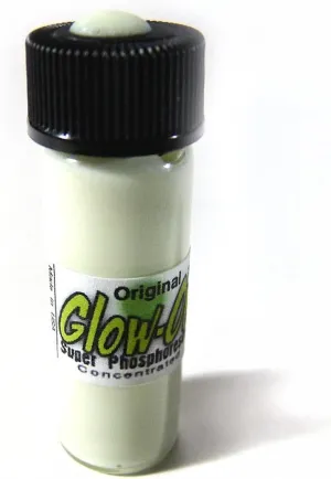 Glow-On Original, White Color and Green Glow, Gun Night Sights. Medium Size 4.6 ml Vial. Concentrated, Bright Long Lasting Luminescence.