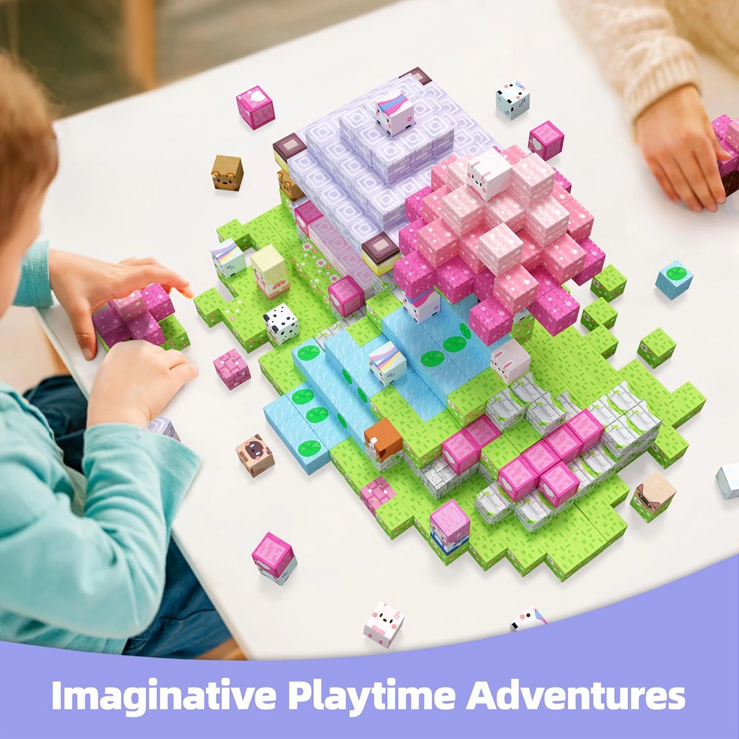 GobiDex Magnetic Blocks Kid Building Toys for 3  Years Old Girls, STEM Sensory Gifts for Princess, Kids Magnets Build MagWonder World Game for Toddler