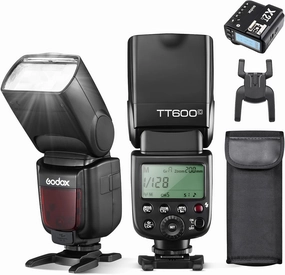 Godox TT600 HSS 1/8000s Flash Speedlite with Godox X2T-C Remote Trigger Transmitter,Built-in 2.4G Wireless X System Compatible for Canon