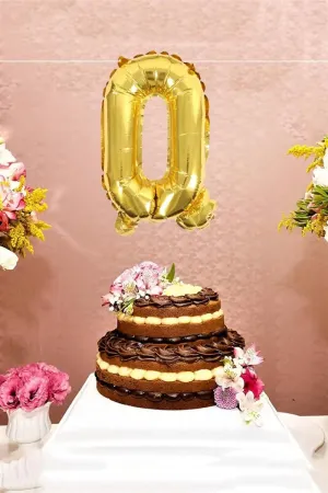 Golden Alphapet Foil Balloons for Party- Letter " O " (16 Inches)