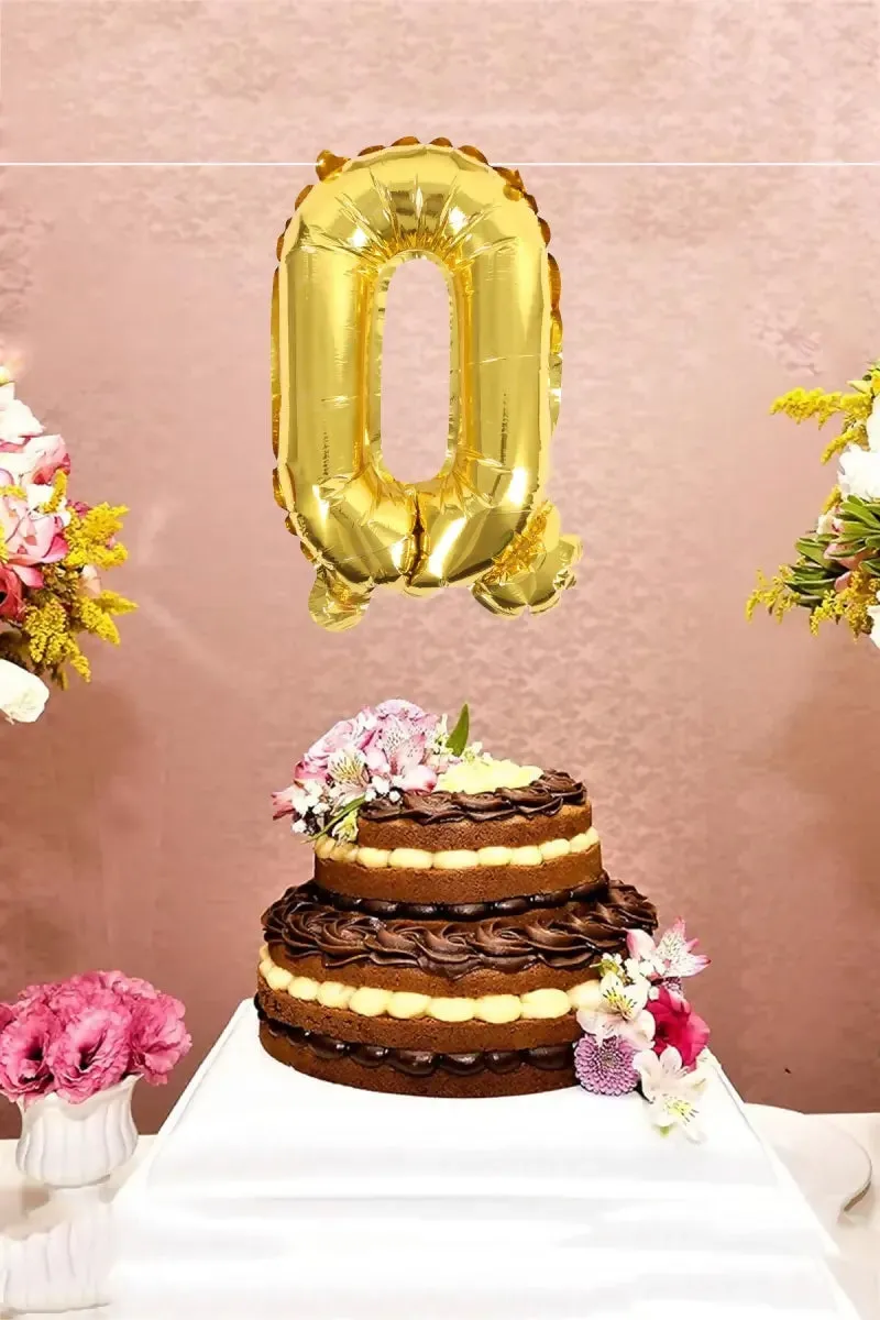 Golden Alphapet Foil Balloons for Party- Letter " O " (16 Inches)