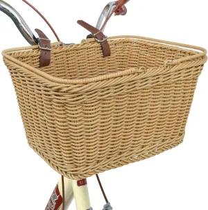 GRANNY SAYS Bike Basket, Wicker Basket for Bike, Hand-Woven Bicycle Basket, Detachable Wicker Front Handlebar Bike Basket