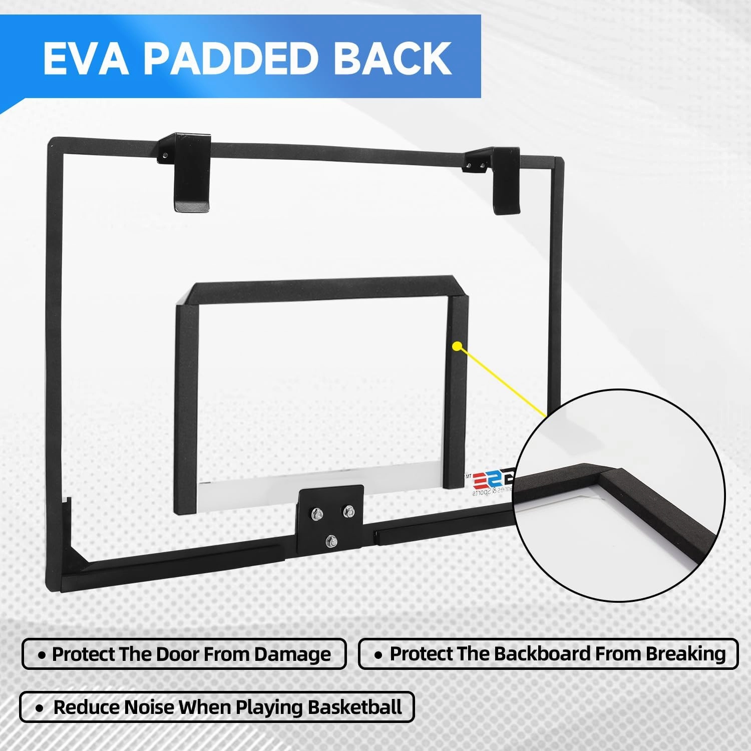 GSE Games & Sports Expert Over-The-Door Basketball Hoop with Basketball & Pump, Wall-Mounted Basketball Hoop Set with Complete Accessories for Home & Office (Several Style Choice)