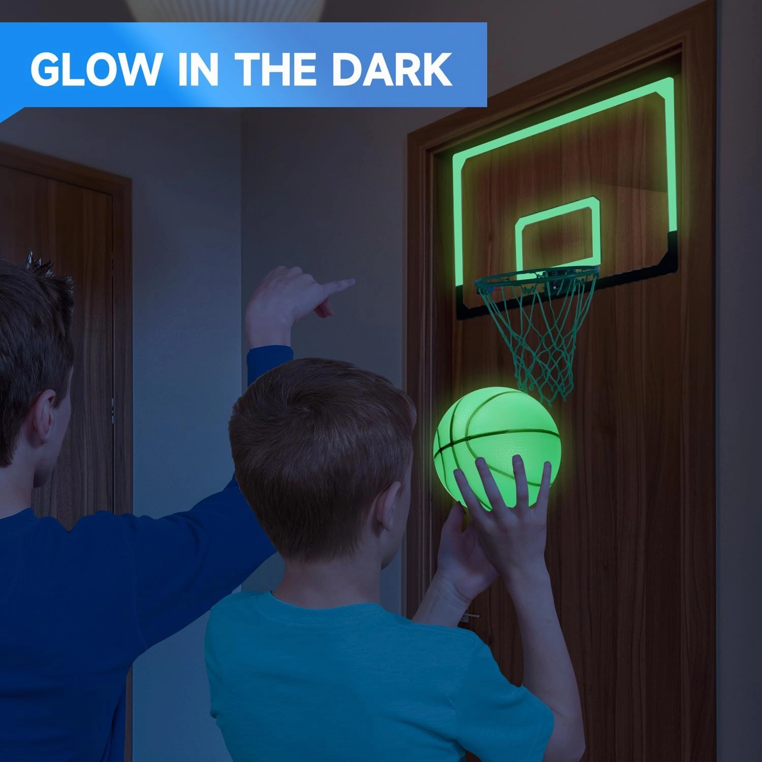 GSE Games & Sports Expert Over-The-Door Basketball Hoop with Basketball & Pump, Wall-Mounted Basketball Hoop Set with Complete Accessories for Home & Office (Several Style Choice)