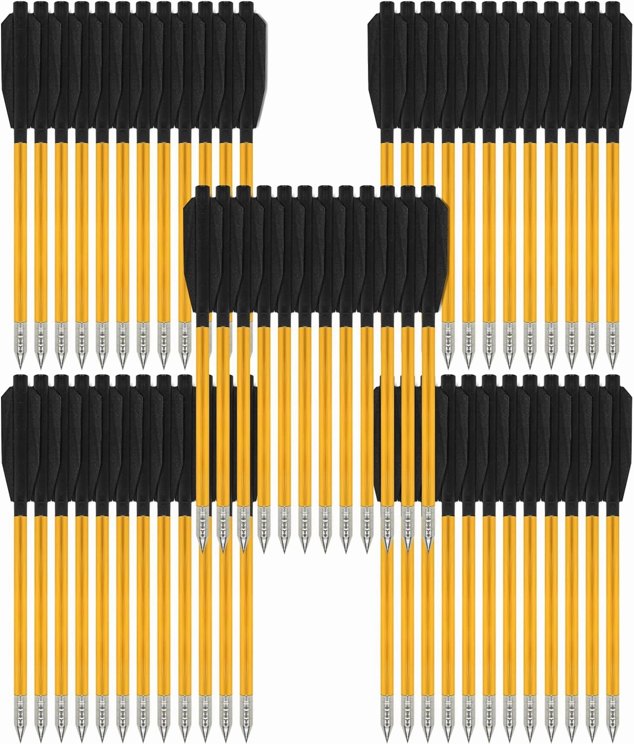 GUGULUZA Crossbow Bolts, 6.3'' Aluminium Crossbow Bolts Mini Archery Arrows for 50-80 lbs Hunting Fishing Pistol Crossbow Precision Target Practice