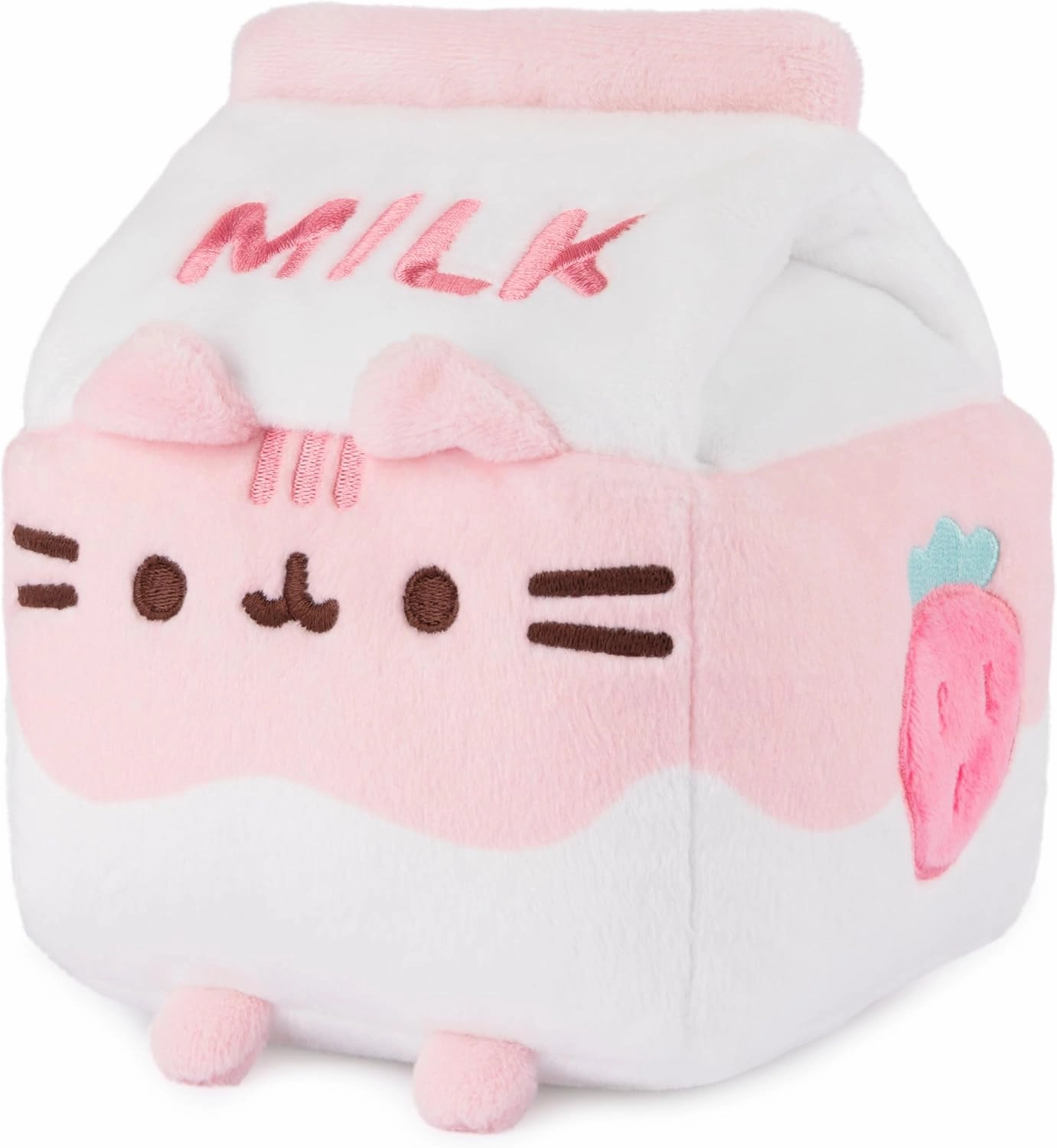 GUND Pusheen Strawberry Milk Plush Cat Stuffed Animal for Ages 8 and Up, Pink/White, 6”