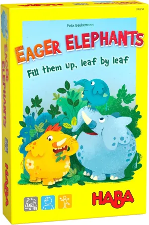 HABA Eager Elephants - Beginner Tile Placement Game for Ages 4 