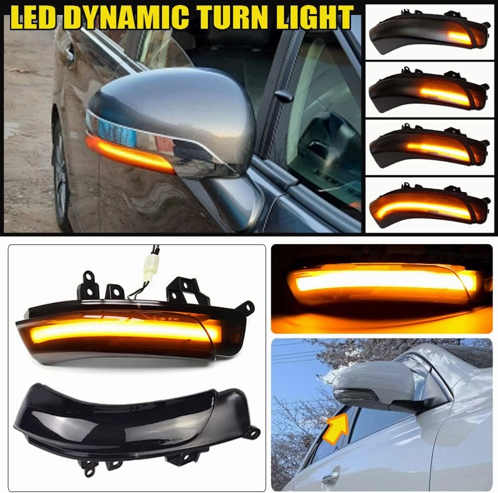 Hacreyatu For-PRIUS,REIZ,WISH,MARK X,CROWN,AVALON 2009 2010 2011 2012 2013 Mirror LED Turn Signal Repeater Lamp 81740-30130 (Yellow)