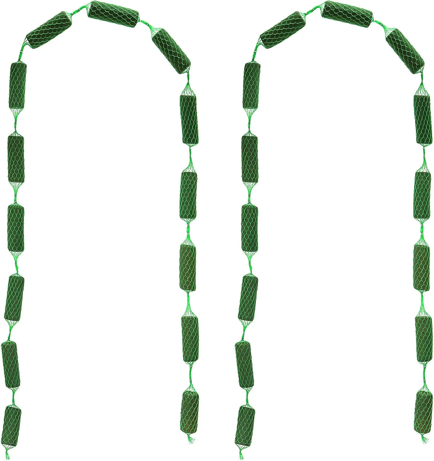 HAKZEON 2 Bunch Floral Foam Garland, Netted Garland, Green Foam Blocks for Home and Wedding Arch Door Flower Arrangement, 9.2FT Long