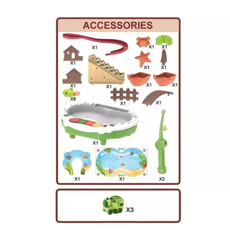 Happy Fishing - Stair Climbing Fishing & Penguin Race Track Set