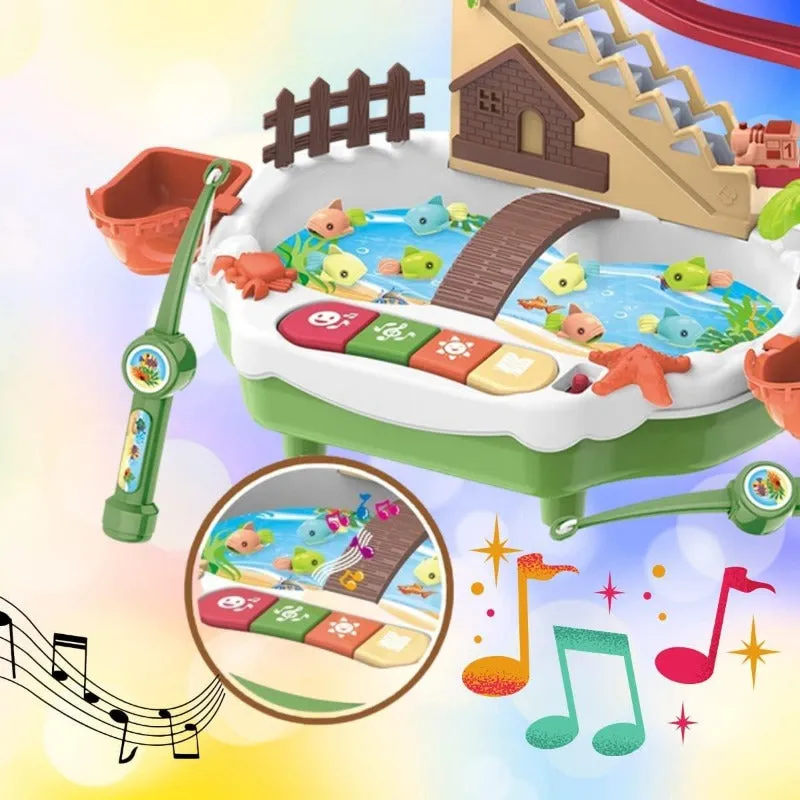 Happy Fishing - Stair Climbing Fishing & Penguin Race Track Set