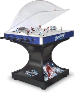Hathaway Breakaway 41-In Dome Hockey Table for Family Game Room - With EZ-Grip Handles, Easy-Open Dome Top, LED Scoring Unit, Durable Chrome-Plated Metal Accents & Leg Levelers - Blue/Black Finish