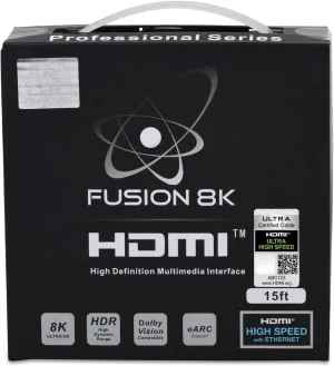 HDMI 2.1 Certified Cable Supports 10K 8K @60Hz and 4K @120Hz Compatible with All TVs, BluRay, Xbox Series X, PS5 (15 Feet)