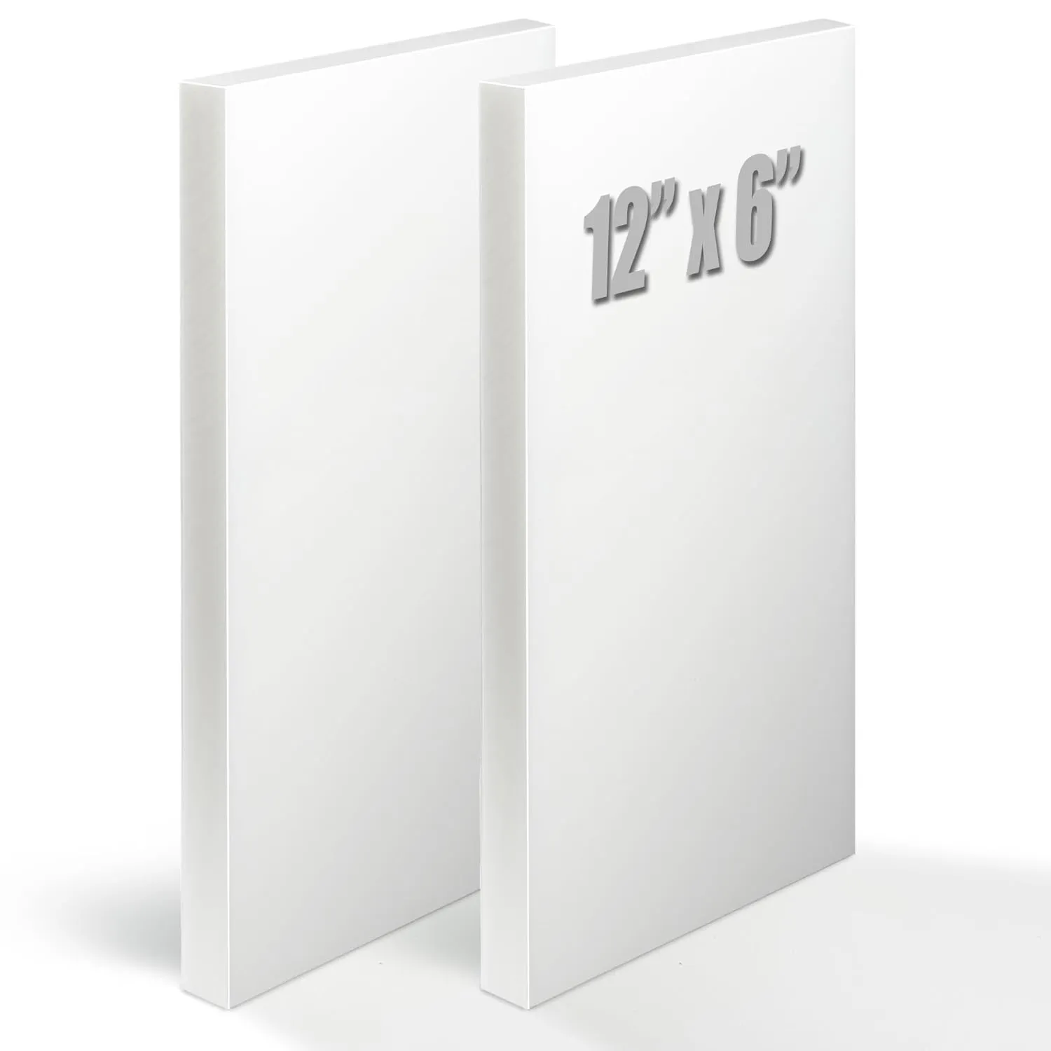 HDPE Sheet 1/2 Inch Thick Plastic Sheets Size 6" X 12" HDPE Plastic Sheets High Density Polyethylene Board Flexible Solid Plastic Board for DIY Projects,Machining and Marine Starboard- 2 Sheet