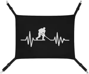Heartbeat Ice Hockey Cat Hanging Hammock Soft Breathable Pet Cage Dog Hammock with Adjustable Straps and Metal Hooks