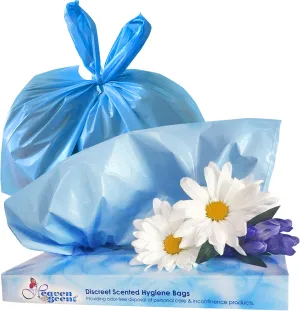 Heaven Scent Hygiene Bags 1.5MIL ULTRA-THICK Discreet Waste Disposal | Made in the USA | Mild Baby Powder Scented Trash Bags for Adult Briefs & Feminine Products - Large, 35 Bags