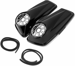 HECASA 6.5" Saddlebag Speaker Lid Compatible with 2014-2024 Harley Touring Models FLT, FLHT, FLHTCU, FLHRC, Road King, Road Glide, Street Glide, Electra Glide, Ultra-Classic Pair (No Speaker)