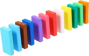 Hemoton Professional Dominoes Set Large Size Wooden Educational Blocks Toys for Boys and Girls