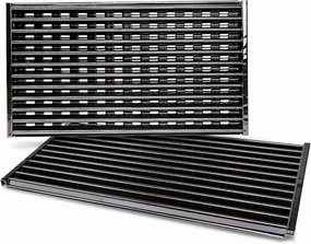 Hisencn Grill Grates for Charbroil Performance Tru-Infrared 2 Burner Gas Grill 463633316, 463672016 463672216, 463672416, 17 Inch Stamped Porcelain Steel Replacement Emitter Plates