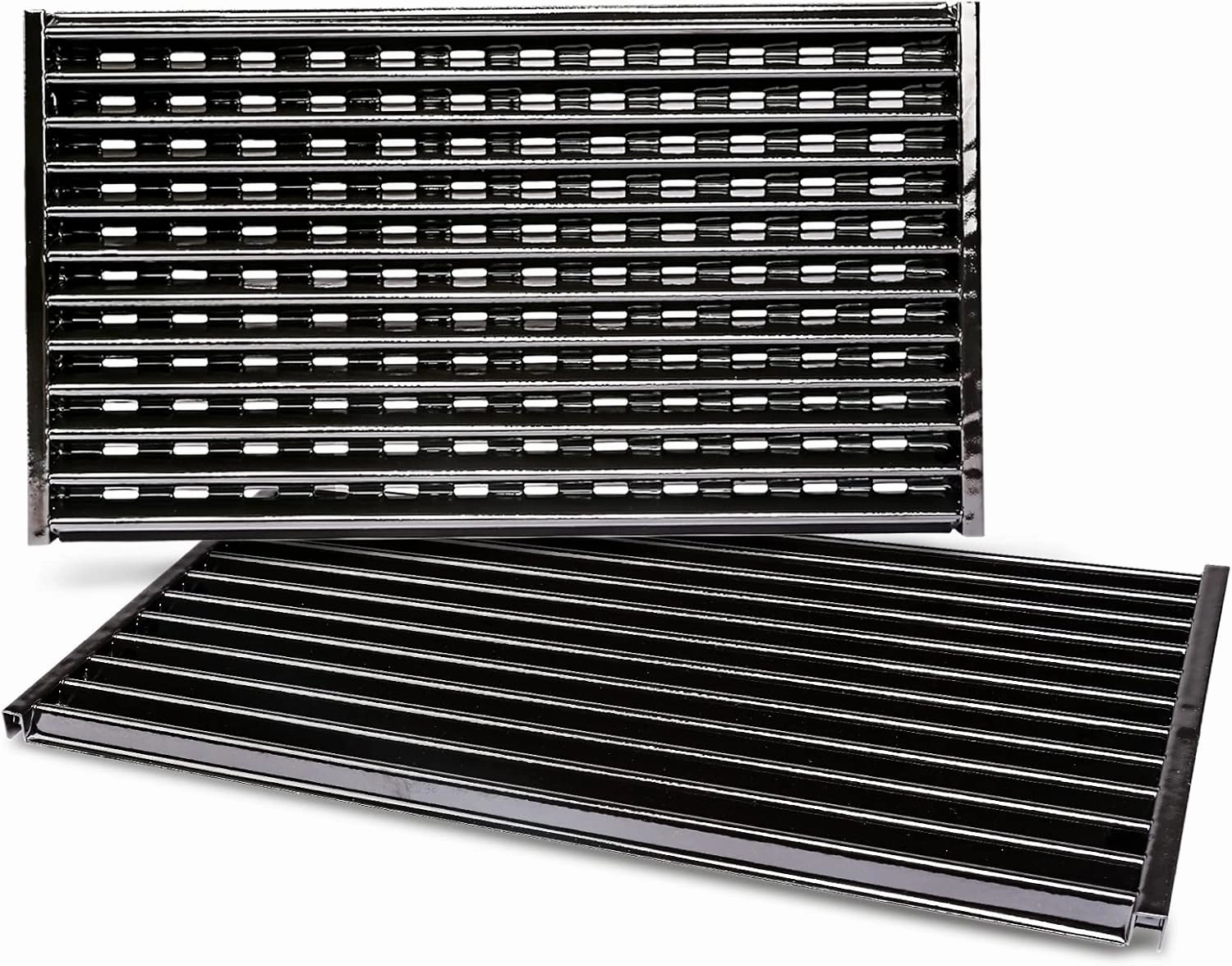 Hisencn Grill Grates for Charbroil Performance Tru-Infrared 2 Burner Gas Grill 463633316, 463672016 463672216, 463672416, 17 Inch Stamped Porcelain Steel Replacement Emitter Plates
