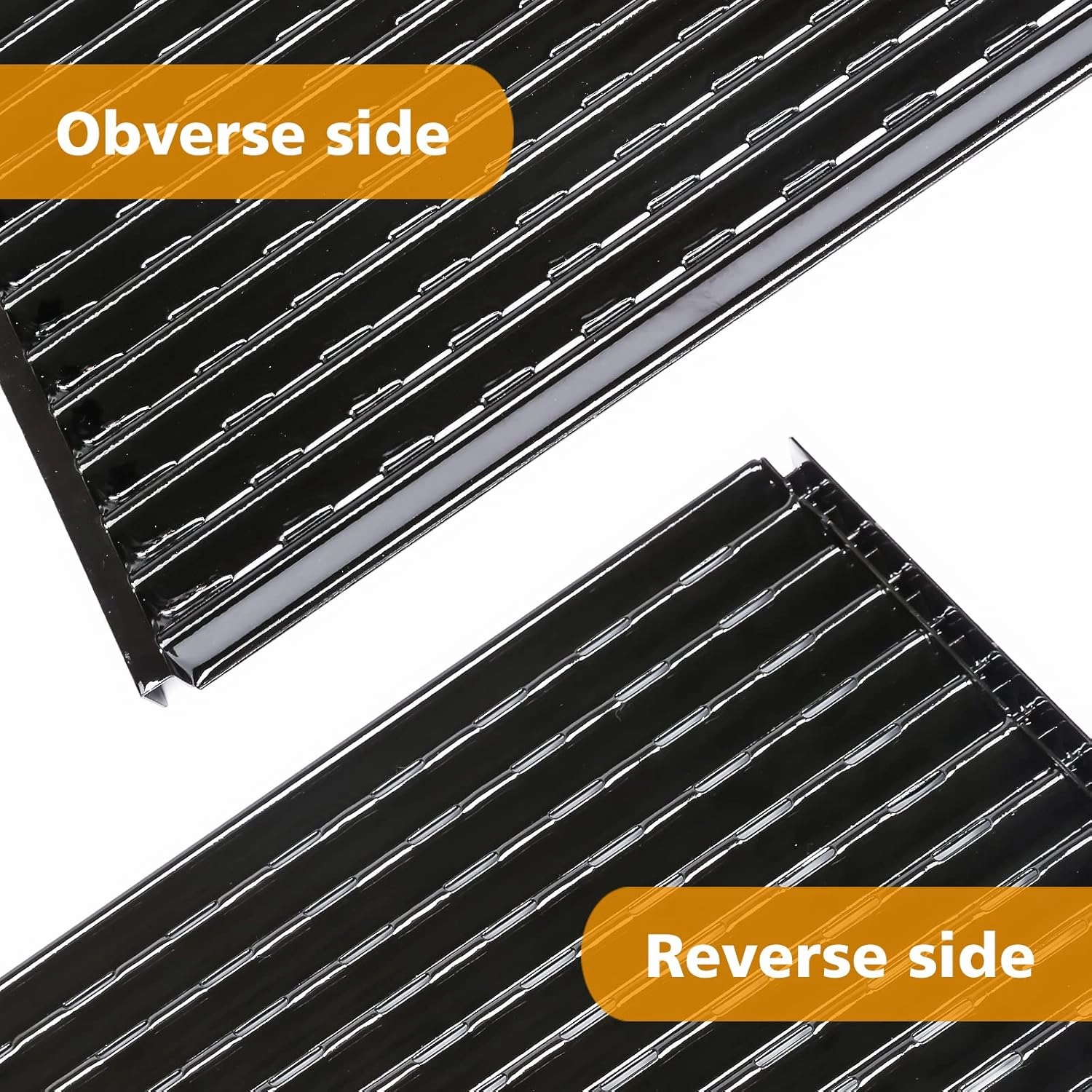 Hisencn Grill Grates for Charbroil Performance Tru-Infrared 2 Burner Gas Grill 463633316, 463672016 463672216, 463672416, 17 Inch Stamped Porcelain Steel Replacement Emitter Plates