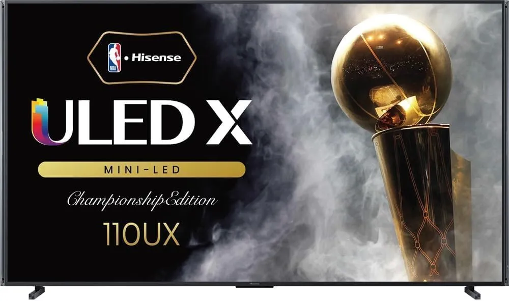 Hisense 110-Inch Class Mini-LED Premium ULED X Series 4K Google Smart TV with Alexa Compatibility, QLED, 144Hz, Dolby Vision Atmos, HDR10 , 4.2.2 Ch Audio, Hands Free Voice Control (110UX, 2024 Model)