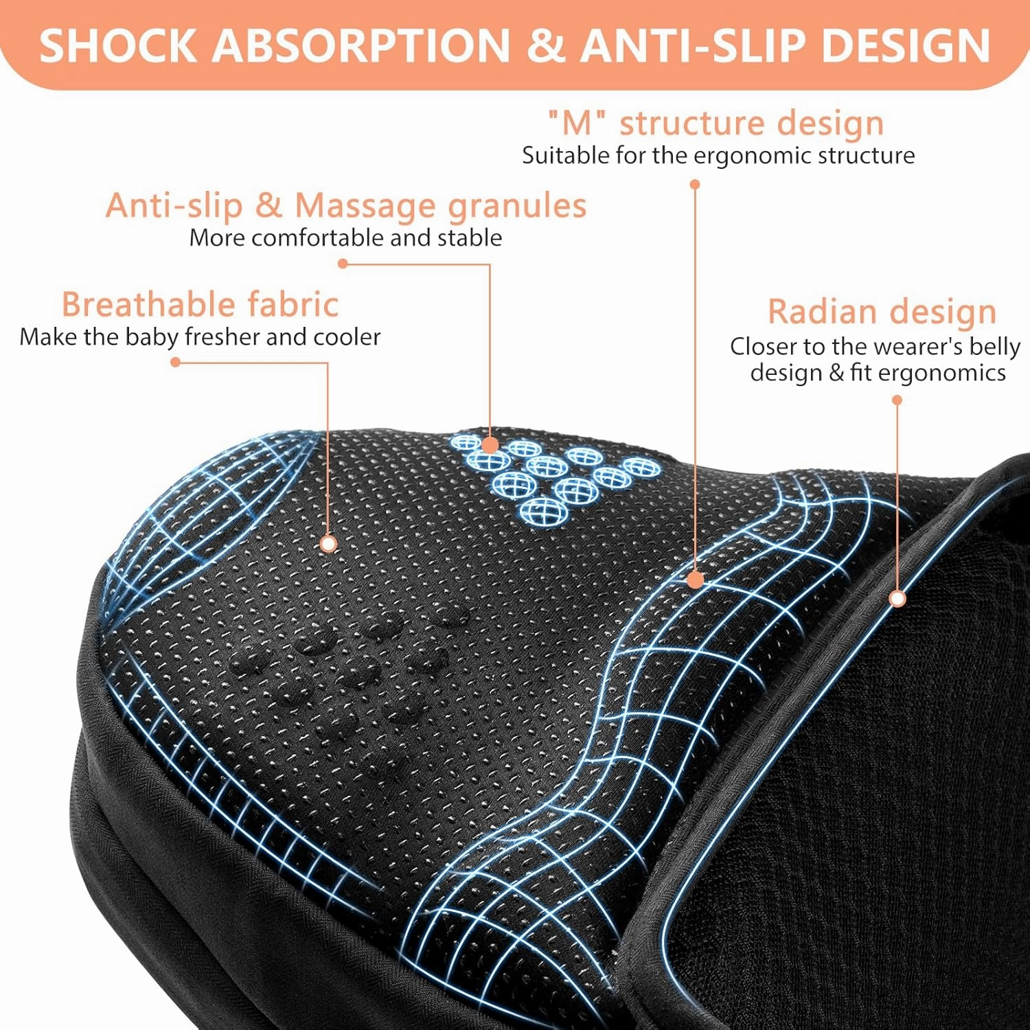 HKAI Baby Carrier Hip Seat, Mom’s Choice Award Winner, Advanced Large Capacity Pocket with Adjustable Waistband, Shock Absorption Hip Seat Surface for Newborns & Toddlers, (Black)