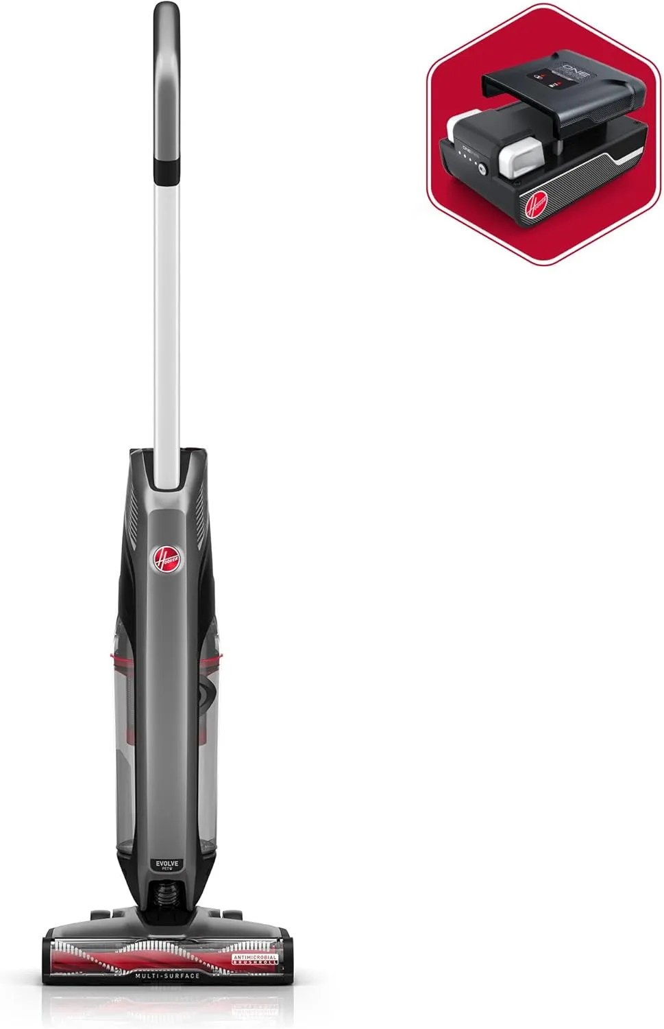 Hoover ONEPWR Evolve Pet Cordless Vacuum Cleaner, Lightweight Stick Vac, Small Upright Vacuum Cleaner, Ideal for Pet Hair, Large Dirt Cup Capacity, Cordless Vacuum Cleaners for Home Use