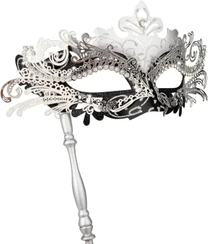Hoshin Masquerade Mask with Stick, Mardi Gras Deecorations Venetian Masks for Womens