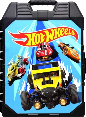 Hot Wheels 48-Car Storage Case – Durable Plastic Carrying Case with Handle for Die-Cast Toy Cars, Fits 1:64 Scale Vehicles, Organizer for Kids Travel & Display