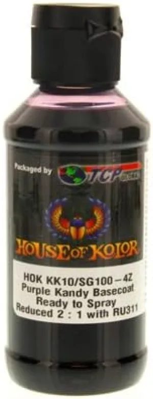 House of Kolor Purple Candy Basecoat Pre-Blended R-T-S 4-Oz Bottle