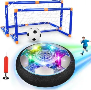 Hover Soccer Ball, Soccer Toys with LED Light and Soft Foam Bumper for Indoor Outdoor Game, Fun Active Game for Boys and Girls, Birthday, Soccer Ball Set for Kids, Floating Soccer Ball