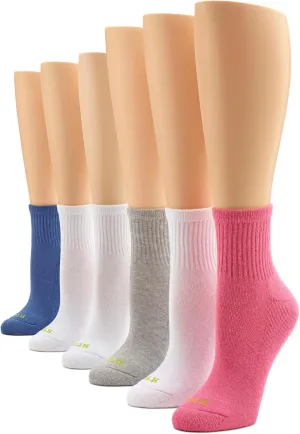 HUE Women's Mini Crew Sock 6 Pair Pack