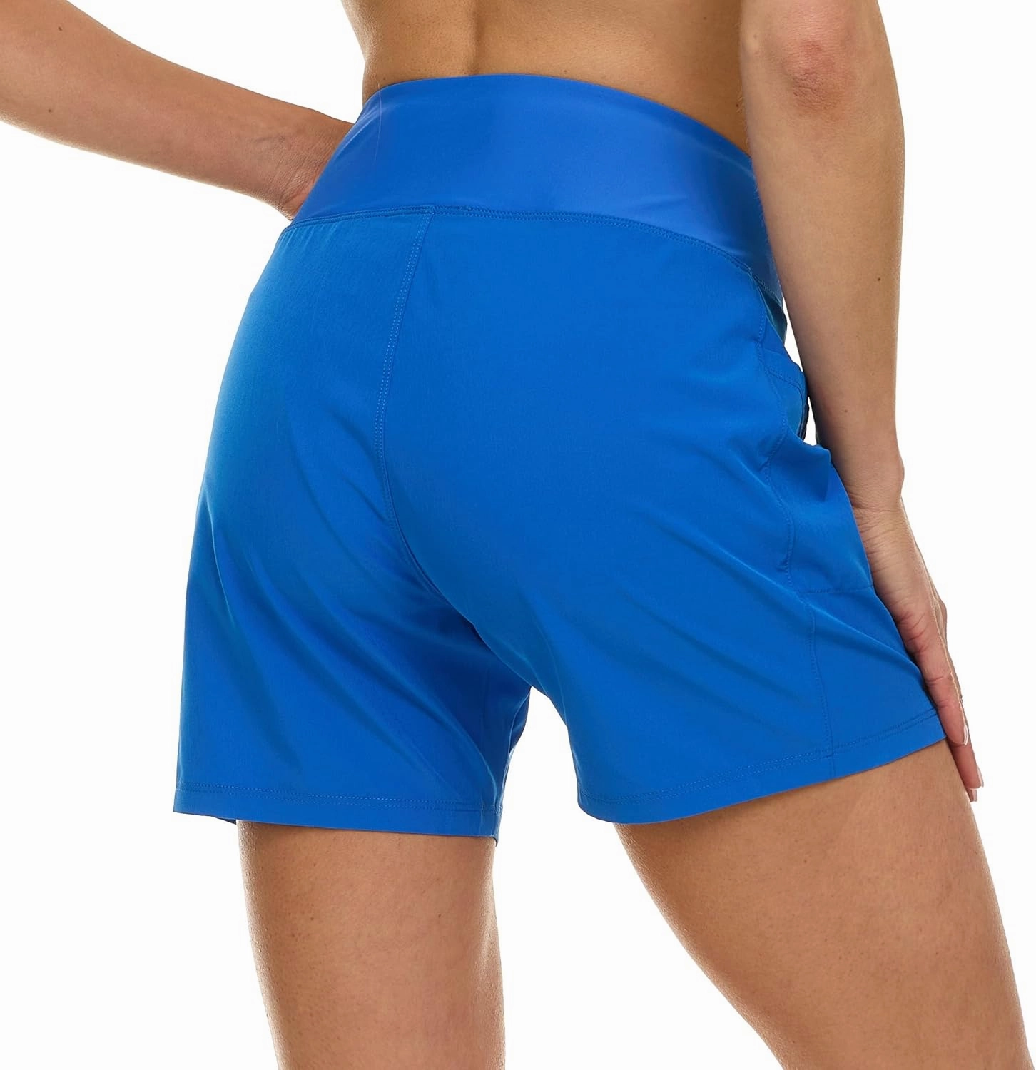 Hurley 5"/7" High Waisted Swim Shorts Women, Board Shorts with Pockets & Inner Liner, Quick Dry Swim Trunk, UPF 50 